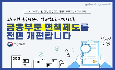 금융부문 면책제도를 전면 개편합니다 