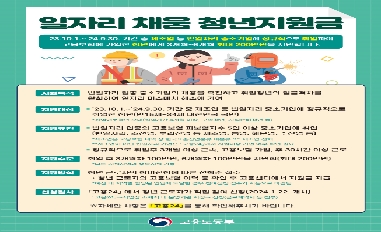 [고용노동부] 일자리채움 청년지원금(청년들에게 도움이 되는 취업지원정책 안내) 