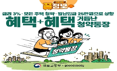 [국토교통부] 청약통장, 더 많은 혜택으로 가득차다! 